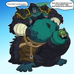  anthro ape belly big_belly big_penis burping cock_vore erection genitals gorilla hand_on_stomach haplorhine hi_res huge_penis humanoid male male/male mammal oral_vore orc penile penis primate same_size_vore tankdragon vore 