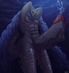  abs anthro balls big_penis blaidd_(elden_ring) canid canine canis cock_vore ejaculation elden_ring erection fromsoftware genitals hi_res huge_penis male mammal muscular muscular_male penile penis pikachert same_size_vore video_games vore wolf 