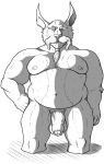  ailurid anthro balls beard beard_ring belly big_balls big_belly big_ears big_legs big_muscles big_nose big_penis blizzard_entertainment body_hair byakkotig dota eyebrows facial_hair fluffy_ears foreskin fur genitals goatee hairy_balls half-erect hi_res hot_spring humanoid_pointy_ears looking_at_viewer male mammal mangix_the_brewmaster moobs musclegut muscular muscular_anthro muscular_male mustache nipples pandaren pecs penis penis_base red_panda red_pandaren solo standing standing_in_water thick_eyebrows thick_thighs ursid ursine vein veiny_penis video_games warcraft water 