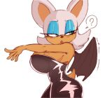  anthro big_breasts big_butt breasts butt chiropteran clothed clothing female fur lewnoli mammal rouge_the_bat sega solo sonic_the_hedgehog_(series) 