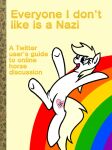 &lt;3 aryanne_(character) blonde_hair blue_eyes earth_pony english_text equid equine hair hasbro horse low_res machacapigeon mammal my_little_pony nazi open_mouth open_smile parody pony rainbow smile swastika text 