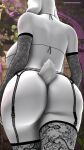  2022 3d_(artwork) absurd_res anthro artist_name big_breasts big_butt boss_monster bovid bra breasts butt caprine clothing curvy_figure darkflash23 detailed_background digital_media_(artwork) eyelashes female fingers fur goat hi_res legwear lingerie long_ears mammal mature_anthro mature_female panties rear_view short_tail solo source_filmmaker stockings thick_thighs toriel undertale undertale_(series) underwear video_games voluptuous walking watermark white_body white_fur wide_hips 