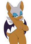  anthro big_breasts breasts chiropteran colored edit female genitals hi_res inverted_nipples looking_at_viewer mammal nipples nude pussy rouge_the_bat sega solo sonic_the_hedgehog_(series) tenshigarden 