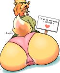  &lt;3 2022 absurd_res animal_crossing anthro big_butt blush butt canid canine canis clothed clothing derpybelle domestic_dog english_text eyes_closed eyewear female glasses hi_res isabelle_(animal_crossing) jhenightfox looking_back mammal nintendo open_mouth open_smile panties shih_tzu sign smile solo teeth text tooth_gap toy_dog underwear video_games 