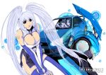  1boy 2girls annoyed artist_name blue_eyes breasts car cheek_pull cleavage clenched_teeth clothing_cutout copyright_name cover cover_image cover_page detached_sleeves eyebrows_visible_through_hair floating_hair ground_vehicle himegami_gadget impreza_robo kikuchi_michitaka kirin_(himegami_gadget) leaning_forward long_hair looking_up manga_cover mecha motor_vehicle multiple_girls navel official_art parted_lips sasuga_eiji smile solo_focus stomach_cutout subaru_(brand) subaru_impreza tachibana_kotone teeth textless_version thighhighs twintails v-shaped_eyebrows very_long_hair watermark 