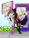  anthro canid canid_demon canine clothing costume demon eclair eclair_costume female food food_costume hellhound helluva_boss hi_res kigtoons loona_(helluva_boss) mammal solo 