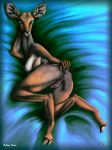  2018 5_fingers antelope anthro bed beira big_breasts biped blue_background blue_eyes bovid breasts brown_fur butt butt_pose clothed clothing clothing_pull cloven_hooves female full-length_portrait fur grey_fur grey_hooves grey_tail hand_behind_head hooved_fingers hooves horizontal_pupils humanoid_pussy inner_ear_fluff long_neck looking_at_viewer looking_back lying mammal multicolored_fur nipples on_bed on_side panties panties_aside pink_nipples pink_pussy portrait presenting presenting_hindquarters presenting_pussy pussy short_tail side_boob simple_background smexyoryx smile snout solo topless true_antelope underwear underwear_aside white_fur 