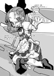  cum greyscale monochrome najimi_shin no_panties shirayuki_(sister_princess) sister_princess solo waitress 