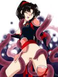  artist_request bottomless breasts censored inuyasha medium_breasts mosaic_censoring nipple_slip nipples no_panties one_eye_closed open_mouth ponytail pubic_hair pussy sango solo sweat tentacle_sex tentacles third-party_edit wince 