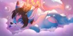 amarihel anthro bathtub black_hair blep blue_body blue_fur blush bubble bubble_bath candle canid canine crown eyebrows fox fur girly hair jaster_blade looking_at_viewer male mammal red_fox solo tongue tongue_out white_body white_fur 