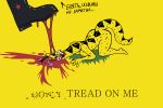  anthro ass_up blood bodily_fluids boots clothing death female footwear gadsden_flag gore gypoman hi_res parody politics red_star reptile scalie snake snuff solo text 