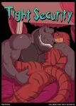  abelisaurid absurd_res anal anal_fingering anthro bed biceps big_dom_small_sub burrserk butt carnotaurus comic cover cover_art cover_page dinosaur dominant eloy_(husky92) english_text fingering furniture hi_res husky92 looking_at_viewer maku_(burrserk) male male/male muscular muscular_anthro muscular_male on_bed pecs rape_face red_eyes reptile scalie sex sharp_teeth size_difference smile striped_body stripes teeth text theropod title tyrannosaurid tyrannosaurus tyrannosaurus_rex worried yellow_sclera 