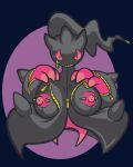  banette female feral leptail mega_banette mega_evolution nintendo nipples pink_body pink_eyes pink_nipples pok&eacute;mon pok&eacute;mon_(species) solo video_games zipper zipper_down zipper_mouth 