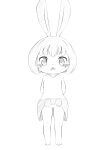  absurd_res camel_toe clothed clothing female francat genitals hare hi_res humanoid lagomorph leporid mammal monochrome no_underwear pussy rabbit sketch solo uncensored 