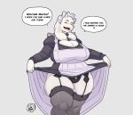  animal_humanoid anthro big_breasts big_butt bovid breasts butt butt_pose caprine chubby_female clothing cumbread female goat hi_res horn huge_breasts huge_butt humanoid lingerie maid_uniform mammal mammal_humanoid mature_female mother parent pose slightly_chubby solo thick_thighs toriel undertale_(series) uniform white_body wide_hips 