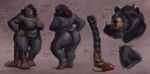  absurd_res anthro big_breasts big_butt black_bear breasts brown_bear butt chubby_female curvy_figure female genitals grizzly_bear hair hi_res leilani_(xanthis) mammal model_sheet nipples overweight ponytail pussy rayoutofspace solo tagme thick_thighs ursid ursine voluptuous wide_hips 