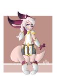  absurd_res akipchu anthro armor canid canine cleric clothed clothing dungeons_and_dragons fennec fluffy fluffy_tail fox fur hair hasbro hi_res male male/male mammal pink_body pink_fur ponytail skimpy solo wizards_of_the_coast 