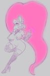  anthro breasts bucky_o&#039;hare_(series) domestic_cat felid feline felis female fur genitals hair hi_res jenny_(bucky_o&#039;hare) mammal nipples nude pink_hair pussy solo toonvasion video_games white_body white_fur 