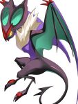  bright_pupils claws commentary_request from_side highres looking_to_the_side mian_(3zandora) no_humans noivern pokemon pokemon_(creature) solo white_background white_pupils yellow_eyes 