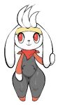  absurd_res anthro bandanna box_(hajimeyou654) breasts clothing female fur hi_res holding_ear hoodie kerchief lagomorph leporid mammal nintendo pok&eacute;mon pok&eacute;mon_(species) rabbit raboot red_eyes small_breasts solo thick_thighs topwear video_games white_body white_fur wide_hips 