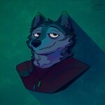  1:1 2022 anthro blue_body blue_fur bust_portrait canid canine canis cel_shading clothing colored digital_drawing_(artwork) digital_media_(artwork) digital_painting_(artwork) fur headshot_portrait looking_at_viewer male mammal portrait profile_picture shaded shirt sinser smile solo tired tired_eyes topwear wolf 