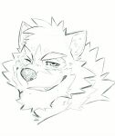  absurd_res anthro barrel_(live-a-hero) canid canine canis grin headshot_portrait heylaw21 hi_res lifewonders live-a-hero looking_at_viewer male mammal one_eye_closed portrait sketch smile solo video_games wink wolf 