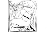  anthro bdsm bondage boni_(artist) bound caged delicious_in_dungeon felid hi_res iranian_mythology lion male mammal manticore middle_eastern_mythology mythology pantherine solo winged_lion 