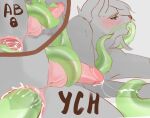  big_butt butt deep_throat female genitals holding_penis male oral penis saloo tentacles ych ych_(character) 