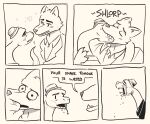  &lt;3 anthro bodily_fluids canid canine canis clothing comic crying dreamworks duo english_text feral hat headgear headwear hi_res humor kissing male male/male mammal mr._snake_(the_bad_guys) mr._wolf_(the_bad_guys) reptile saliva scalie snake tears text the_bad_guys unknown_artist wolf 