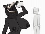  2020 2d_animation 4:3 animated anon anthro areola beverage big_breasts black_areola black_body black_fur black_hair black_nipples bouncing bouncing_breasts breasts bulge canid canine clothed clothing dark_areola dark_nipples digital_media_(artwork) drinking duo erection erection_under_clothing female fur hair high_framerate keadonger male malo mammal milk monotone_areola monotone_nipples motion_tweening nipples scp-1471 scp-1471-a scp-686 scp_foundation short_playtime simple_background tenting undead 
