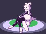  anthro asriel_dreemurr big_butt big_penis butt clothing digital_media_(artwork) flaccid fur genitals girly gloves handwear hi_res huge_penis hyper hyper_genitalia hyper_penis latex latex_gloves male nokamiwd pawpads penis simple_background solo thick_thighs undertale undertale_(series) video_games white_body white_fur 