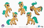  badge black_eyes claudio_naccari disgust earth_pony equid equine feral green_hair green_mane green_tail hair happy hasbro hi_res hitch_trailblazer_(mlp) hooves horse kick looking_at_viewer male mammal mane mlp_g5 my_little_pony official_art open_mouth pony simple_background smile teeth tongue tongue_out white_background yellow_body 