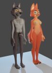  3d_(artwork) anthro canid canine canis diane_foxington digital_media_(artwork) dreamworks duo female fox hi_res male mammal mr._wolf_(the_bad_guys) nude ornateraven piercing the_bad_guys wolf 