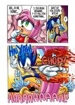  amy_rose angry angry_eyes aura big_breasts blue_body blue_hair bracelet breasts chopping clothing english_text eulipotyphlan fangs female footwear frown_eyebrows gore goudadunn green_eyes hair hedgehog hi_res inviting jewelry killing male male/female mammal pink_hair pouting quills red_clothing red_footwear red_shoes seductive sega shoes sonic_the_hedgehog sonic_the_hedgehog_(series) speech_bubble text toony yelling 