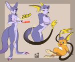  absurd_res after_transformation anthro big_ears big_tail breast_squish breasts clothed clothing curvy_figure digital_media_(artwork) electricity female fluffy foxinuhhbox fur genitals group growth hi_res kangaroo lightning macropod mammal marsupial mid_transformation multiple_poses nintendo nipples no_underwear pink_nipples pinup pok&eacute;mon pok&eacute;mon_(species) pose pussy raichu red_nipples squish thick_tail thick_thighs transform_(pokemon) transformation transformation_sequence video_games wide_hips 