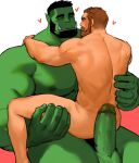  &lt;3 abs back_muscles balls beard big_muscles big_penis black_hair blush brown_hair butt dopq duo erection eyes_closed facial_hair genitals green_body grin hair hi_res holding_partner human human_on_humanoid humanoid imminent_anal imminent_sex interspecies intimate larger_humanoid larger_male male male/male mammal muscular muscular_human muscular_humanoid muscular_male nipples nude orc pecs penis romantic romantic_couple shirtless shirtless_male size_difference smaller_human smaller_male smile tusks 