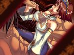  breast_grab breasts brown_hair censored chai_xianghua clothed_sex grabbing highres large_breasts oogami_yuuki penis sex solo_focus soulcalibur vaginal 