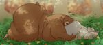  absurd_res anthro ass_up belly belly_grab belly_overhang belly_tuft big_belly big_breasts big_butt bloated breasts brown_bear brown_body brown_fur butt canid canine canis duo eyes_closed female flower forest forest_background from_side fur grey_body grey_fur head_on_stomach hi_res hindpaw huge_breasts huge_butt huge_hips huge_thighs hyper hyper_belly in_grass in_ground male male/female mammal nature nature_background nude obese obese_anthro obese_female obese_male on_ground overweight overweight_anthro overweight_female overweight_male paws pearypanda pillow plant presenting presenting_hindquarters romantic romantic_couple size_difference sleeping smile sound_effects thick_thighs tree tuft ursid ursine wide_hips wolf zzz 