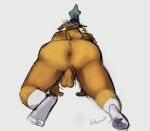  all_fours anthro anus ass_up backsack balls bent_over brown_body brown_ears butt canid canine canis clothing domestic_dog footwear fur genitals klainewolf male mammal overweight partially_clothed_male presenting presenting_hindquarters rear_view sam_and_max samuel_dog sketch slightly_chubby socks solo 