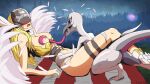  angewomon anthro bandai_namco bra_down breast_lick breast_play breasts butt digimon digimon_(species) duo embarrassed female female/female fieryashy genitals human interspecies licking lizard mammal nintendo nipples outside pok&eacute;mon pok&eacute;mon_(species) pussy reptile salazzle scalie tongue tongue_out video_games wings 