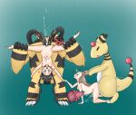  &lt;3 2022 abdominal_bulge ahegao all_fours ampharos black_hair blue_background blue_eyes blush blush_lines bodily_fluids breasts brown_eyes brown_hair cervical_penetration clenched_teeth clitoris doggystyle double_penetration double_vaginal ejaculation electivire electrostimulation elesa_(pok&eacute;mon) eyes_closed feet female feral from_behind_position fur genital_fluids genitals group gym_leader hair hand_holding human internal interspecies jasmine_(pok&eacute;mon) looking_pleasured male male/female mammal motion_lines navel nintendo nipples one_eye_half-closed open_mouth penetration pok&eacute;mon pok&eacute;mon_(species) pok&eacute;philia pulling_hair pussy_ejaculation pussy_juice pussy_juice_on_ground saeko_art sex simple_background small_breasts spread_legs spreading stretched_pussy striped_body stripes tears tears_of_pleasure teeth toes touching_hair upside_down vaginal vaginal_penetration video_games yellow_body yellow_fur young 