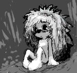  bronzecatworld eulipotyphlan female feral hedgehog low_res mammal monochrome sitting solo 