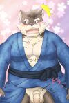  alternate_version_at_source anthro asian_clothing balls blush canid canine canis clothing domestic_dog east_asian_clothing embarrassed eyebrows flaccid foreskin genitals hi_res japanese_clothing kimono lifewonders male mammal moritaka overweight overweight_male pecs penis pubes scar solo thick_eyebrows tokyo_afterschool_summoners video_games yom_mido_plus 