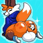  1:1 2022 anthro anus balls big_balls big_butt butt butt_grab canid canine digital_media_(artwork) disembodied_hand fox genitals hand_on_butt male mammal pixel_(artwork) presenting presenting_hindquarters solo soups_(superiorfox) starreuges 