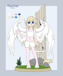 absurd_res alterhuman angels_of_death blonde_hair child clothed clothing deity digit_ring divine feathers female fictionkin fictotype hair hi_res humanoid jewelry kintype navel navel_piercing not_furry omnipotent_entity otherkin piercing rachel_gardner rachelfictionkin ring satsuriku_no_tenshi solo tail_tuft tuft wedding_ring wings young 