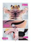  absurd_res animal_humanoid anthro back_boob belly bodily_fluids breasts chinese_zodiac comic fangs felid female hi_res human humanoid ink japanese_text mammal mid_transformation nude pantherine razy sharp_teeth slightly_chubby solo_focus striped_body stripes teeth text tiger translation_request year_of_the_tiger 