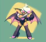  big_breasts bigdad breasts chiropteran cleavage clothed clothing female fist hi_res high_heels mammal pose rouge_the_bat sega solo sonic_the_hedgehog_(series) wings 