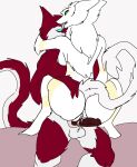  anthro balls bodily_fluids breasts cum dibillboard duo erection female fur genital_fluids genitals hi_res hypnosis male male/female mind_control penis pussy pussy_rubbing red_body red_fur sergal simple_background sketch white_body white_fur yellow_body yellow_fur 