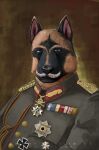  absurd_res anthro canid canine canis clothing cross domestic_dog emperor german german_empire german_shepherd herding_dog hi_res iron_cross king male mammal mitchthegoat painting_(artwork) pastoral_dog pattern_background prussian royalty simple_background solo traditional_media_(artwork) uniform watercolor_(artwork) 