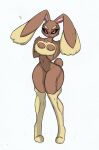  anthro big_butt big_ears butt female fluffy furry hi_res lopunny nintendo pace-maker pok&eacute;mon pok&eacute;mon_(species) solo thick_thighs video_games 